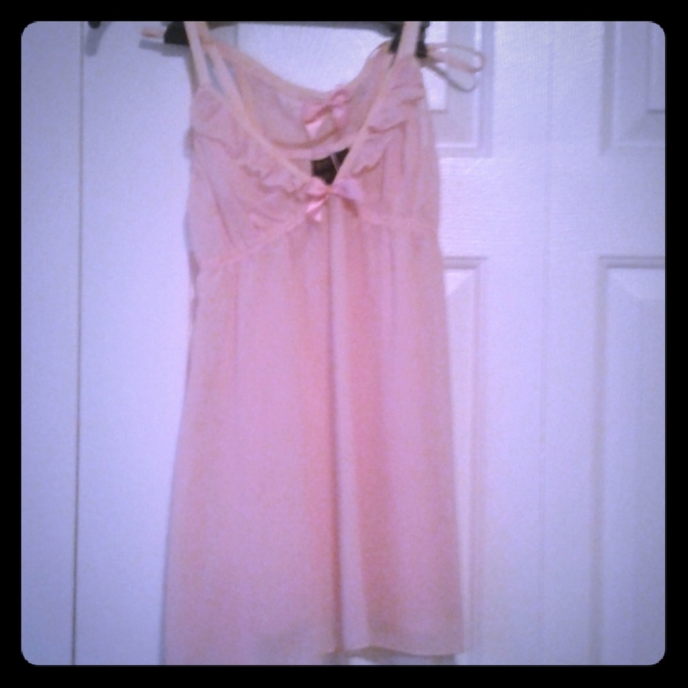 NWOT Pink babydoll and thong set